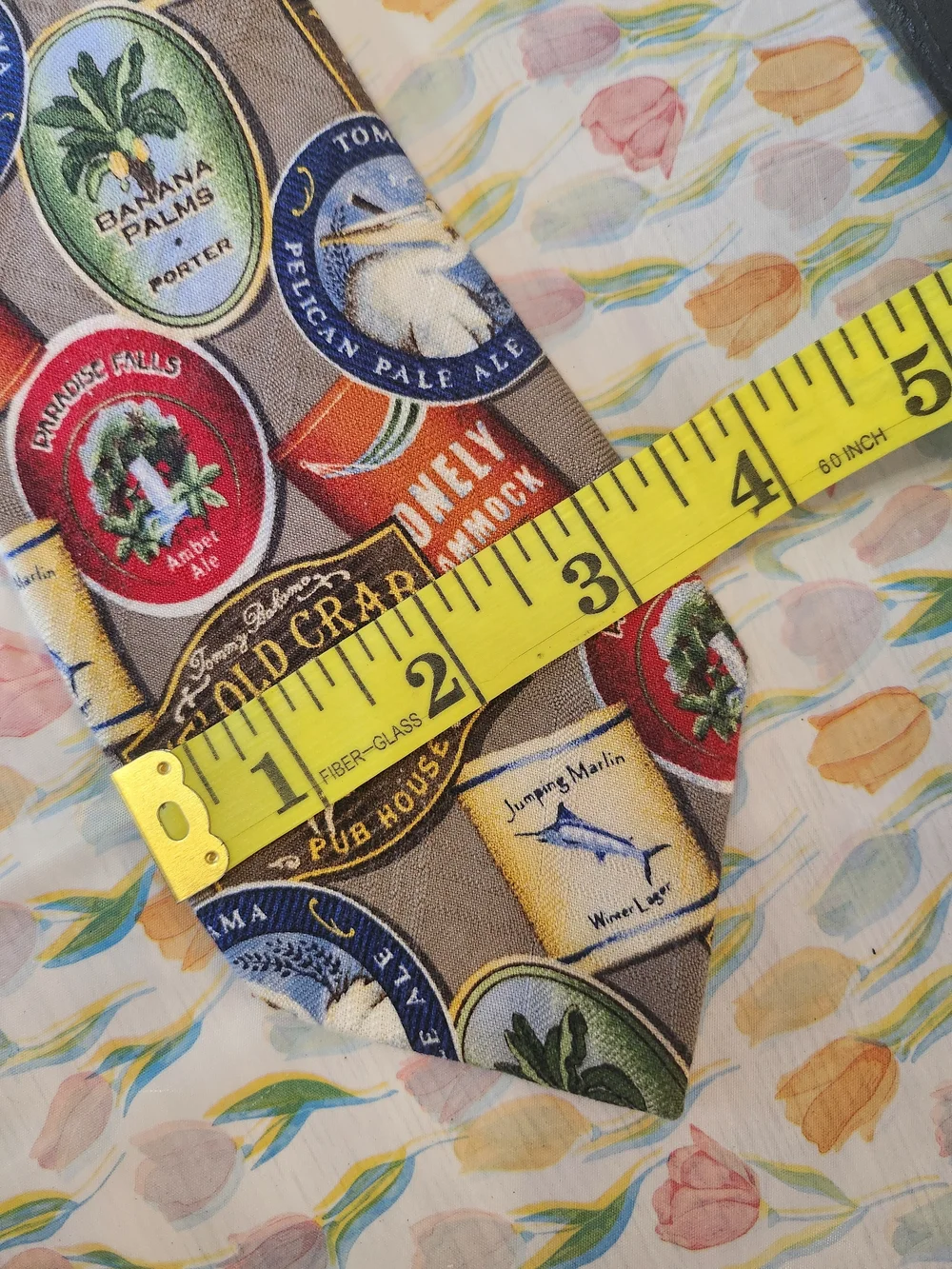 Tommy Bahama Novelty Label Print Silk Tie Multi Color